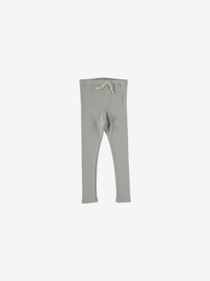 Blake Organic Rib Leggings - Light Grey