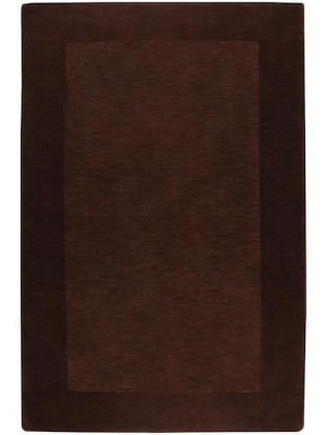 Mystique Collection Wool Area Rug In Dark Chocolate And Brown