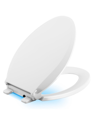 Kohler K-75796 Cachet Elongated Closed Front Toilet Seat With Nightlight