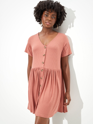 Ae Button Up Babydoll Dress