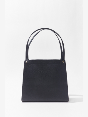 Pebbled Faux Leather Tote Bag