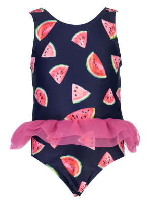 Snapperrock Baby Girls Slice Of Life Skirt Swimsuit