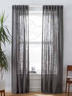 Crossweave Curtain - Charcoal