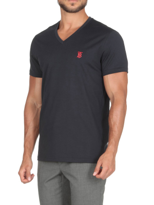 Burberry Monogram Motif V-neck T-shirt