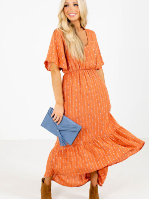 Lights Down Low Patterned Midi Dress