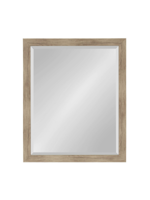 25" X 31" Beatrice Framed Wall Mirror Rustic Brown - Designovation