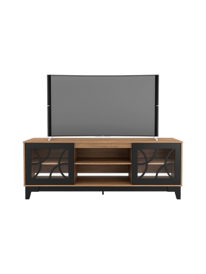 72" Venus Tv Stand Cinnamon/black - Nexera