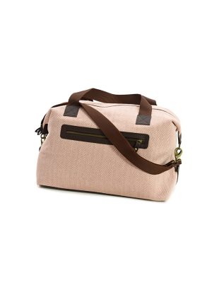 Weekender Bag, Dusty Pink Herringbone