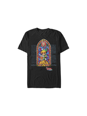 Men's Nintendo Legend Of Zelda Stained Glass T-shirt