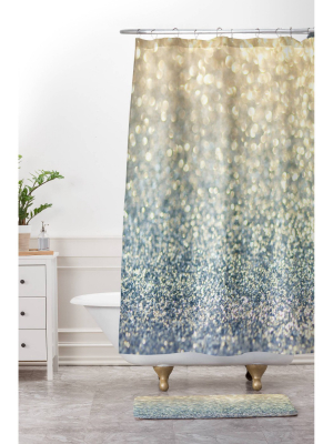 Lisa Argyropoulos Snowfall Shower Curtain Golden Mist - Deny Designs