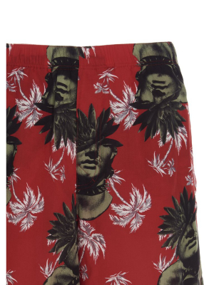 Undercover Palm Trees Print Shorts