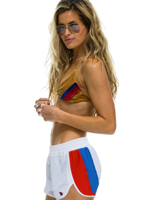 New Women's Color Block Flex Board Shorts - White