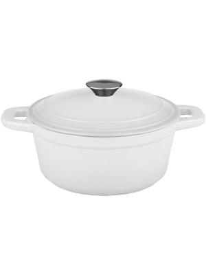 Berghoff Neo 3 Qt Cast Iron Round Covered Dutch Oven, White