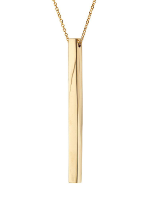 Thin Bar Pendant Necklace