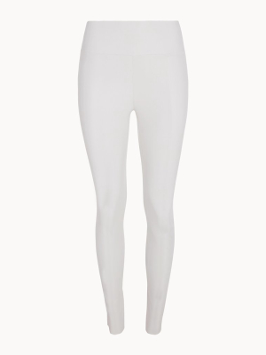 White Leather Ankle Legging