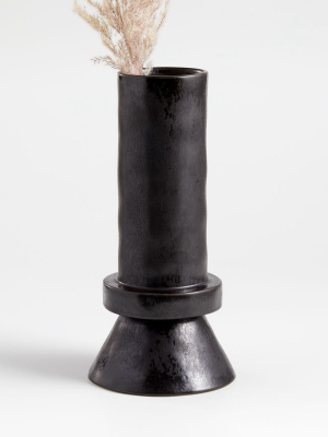 Black Brutalist Vase