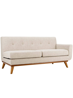 Engage Rightarm Upholstered Loveseat Beige - Modway