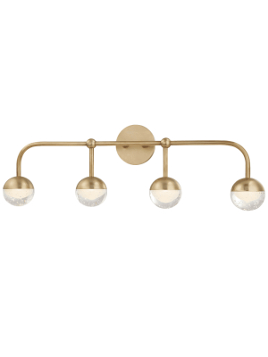 Boca 4 Light Led Bath Bracket Aged Brass