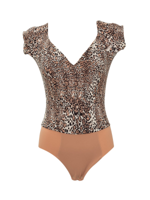 Elisabetta Franchi Leopard Print Bodysuit