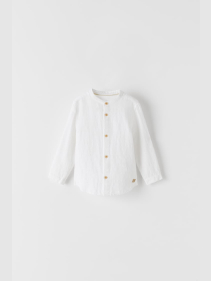 False Plain Woven Shirt