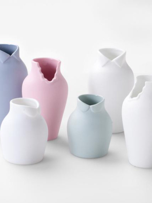 Dress Up Vase Large In White By Ceramic Japan