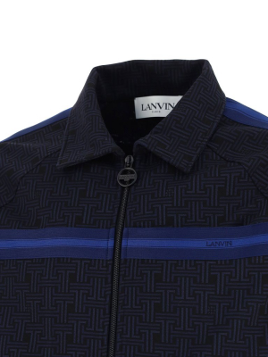 Lanvin Logo Motif Zip-up Sweater