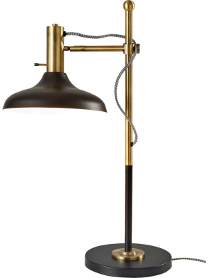 Keith Desk Lamp Black/antique Brass