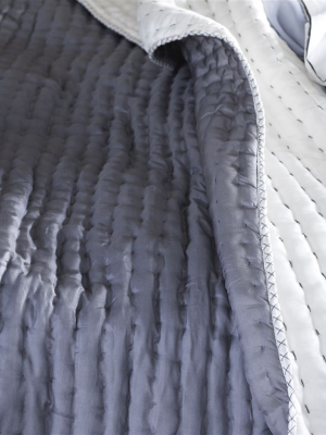 Chenevard Chalk & Graphite Silk Quilt And Shams