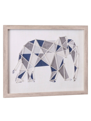 18"x22" Geometric Elephant String Art Framed Wall Art Print Decor - Nielsen Bainbridge