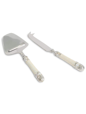 Julia Knight Classic Cheese Serving Set In Snow