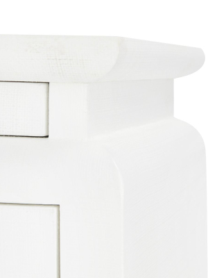 Elina 3 Drawer Side Table White