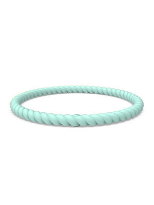 Braided Stackable Silicone Bracelet - Turquoise