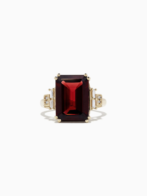 Effy Bordeaux 14k Yellow Gold Rhodolite Garnet And Diamond Ring, 8.50 Tcw