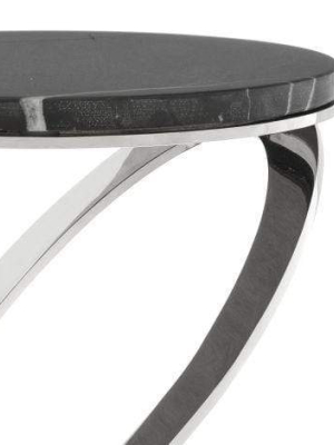 Eichholtz Bowles Side Table - Silver & Black