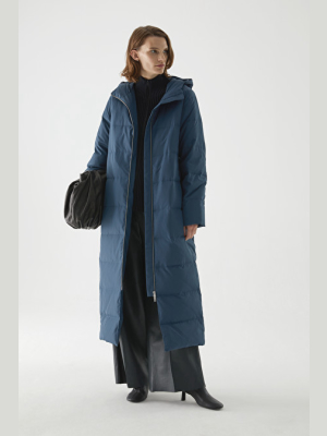 Long Hooded Puffer Coat