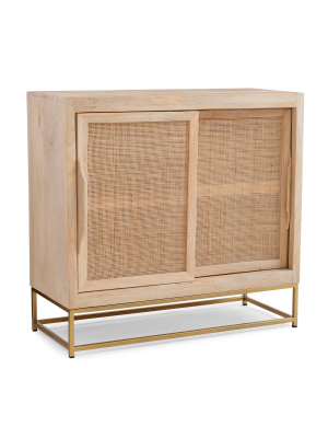 Gordon Sliding Door Cabinet Natural - Powell Company