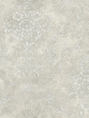 Jeffreys Floral Wallpaper In Greys By Carl Robinson For Seabrook Wallcoverings