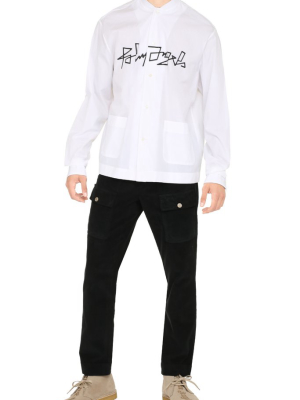 Palm Angels Logo Printed Long-sleeve Shirt