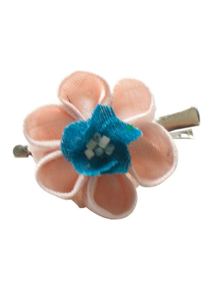 Medium Kanzashi Pink Floral Clip