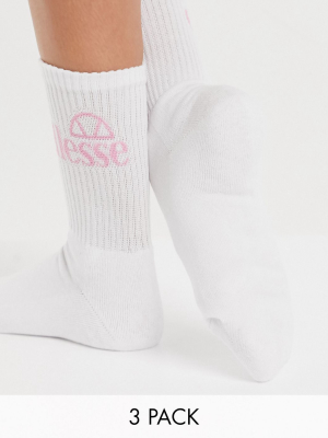 Ellesse 3 Pack Socks In Multi - Exclusive To Asos