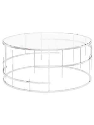 Tiffany Clear Glass Coffee Table