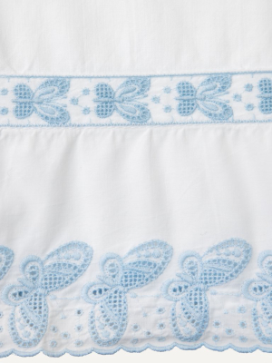 Vintage Percale Embroidered Sheet