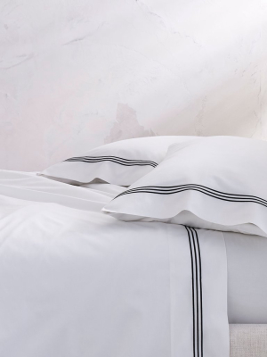 Strada Embroidered Percale Sheet Set