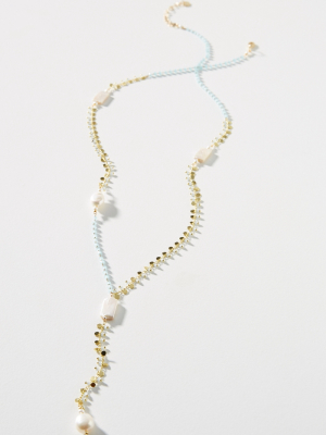 Petula Pearl Lariat Necklace