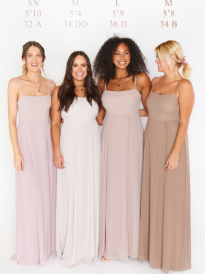 Lauren Tie Maxi Dress ~ Champagne Forever Lace