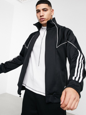 Adidas Originals Tf Poly Track Jacket In Black