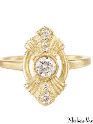 Gold Deco Gatsby Ring