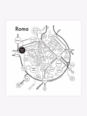 Rome Letterpress Print