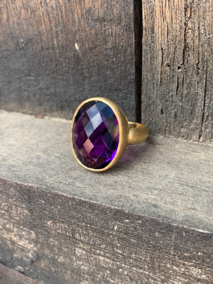 Amethyst Sculpture Ring