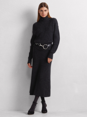 Ribbed Cashmere-wool Sweater Skirt